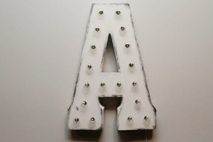 Light up letters a front