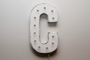 Light up letters c front