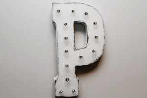 Light up letters p front