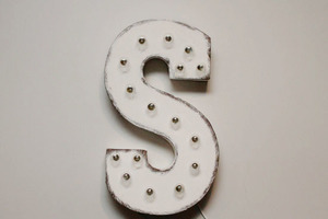 Light up letters s front