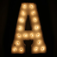 Light up letters a lit