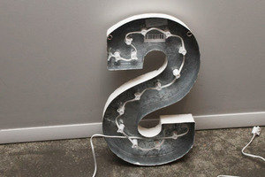 Light up letters s back