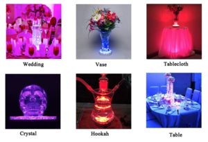 Centerpiece lights example uses